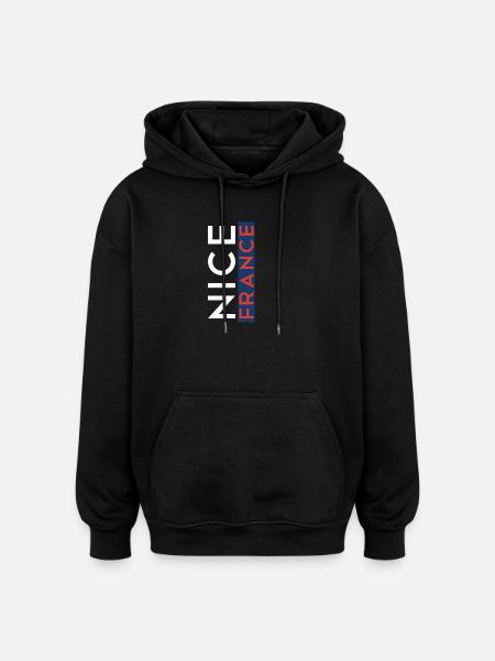 Nizza Frankreich Nice France - Oversized Unisex Hoodie - black