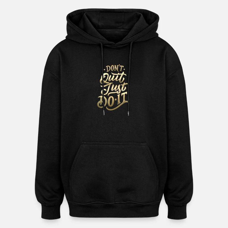 Ne quittez pas Gradient Script - Sweat à capuche oversize unisexe - noir