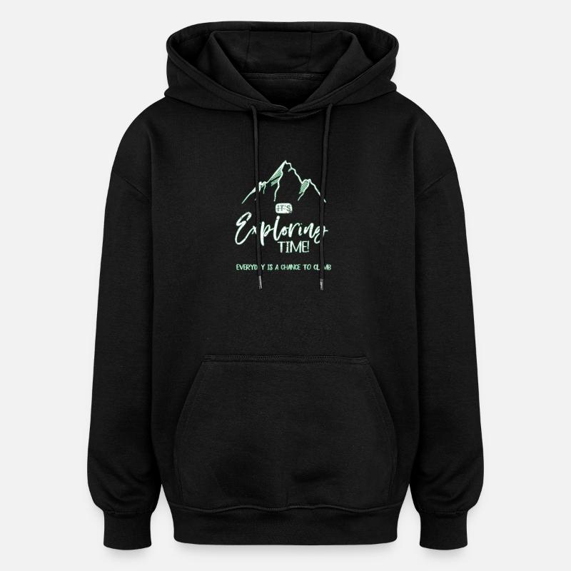 montée - Sweat à capuche oversize unisexe - noir