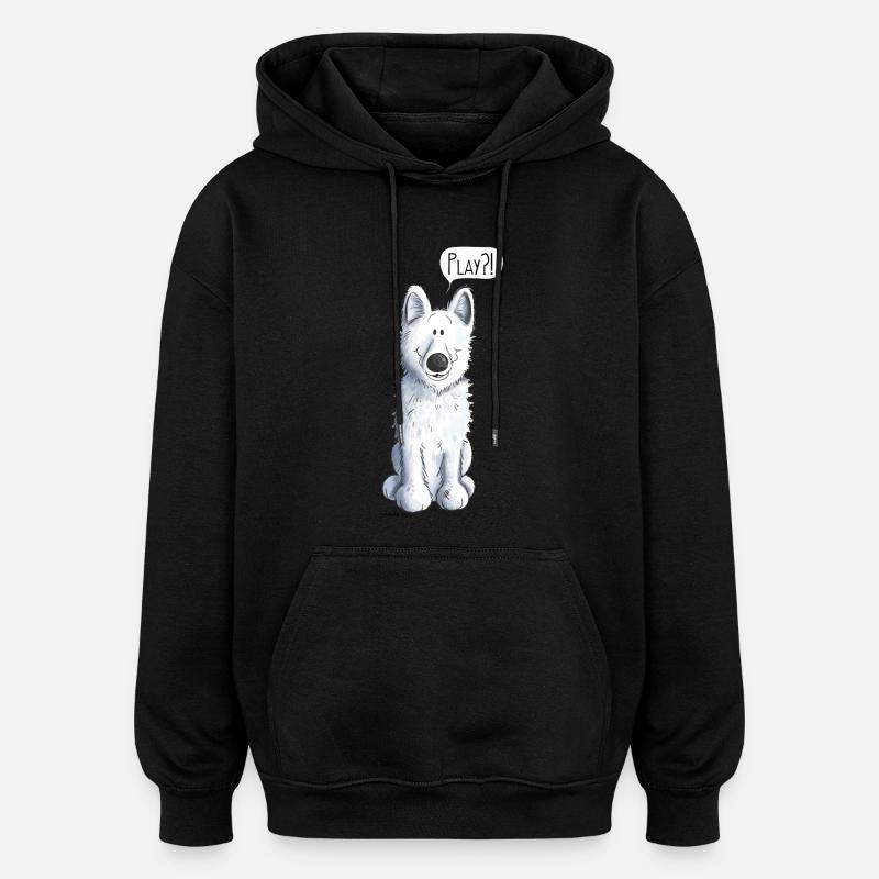 Schweizer Schäferhund Play - Oversized Unisex Hoodie - Schwarz