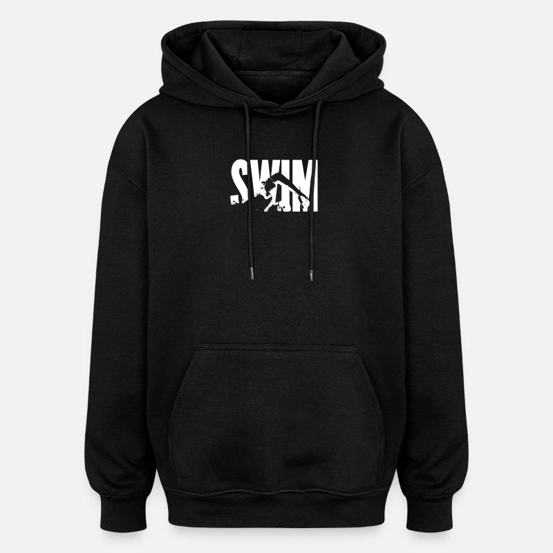 Nageur - nager - Sweat à capuche oversize unisexe - noir