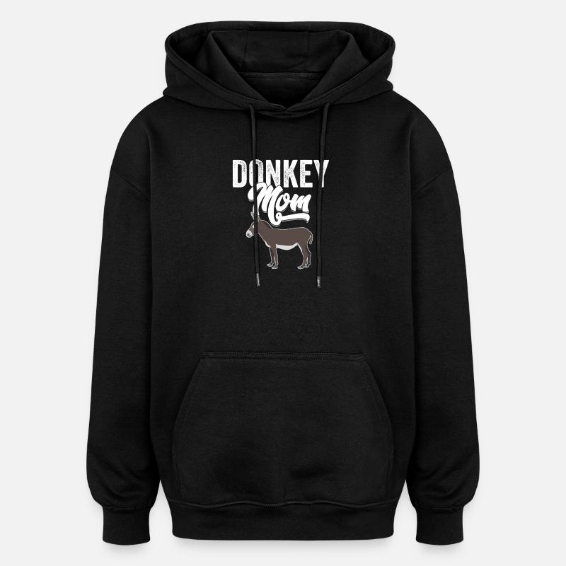 Esel - Esel Mama - Oversized Unisex Hoodie - Schwarz