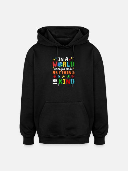 Autism awareness - Oversized Unisex Hoodie - black