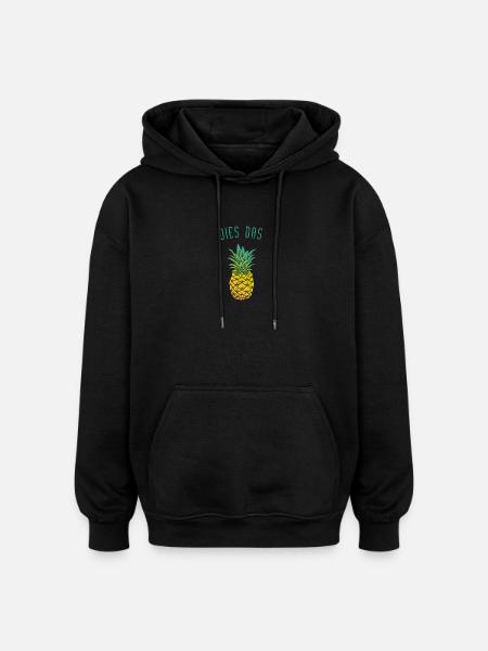 dies das Ananas - Oversized Unisex Hoodie - Schwarz