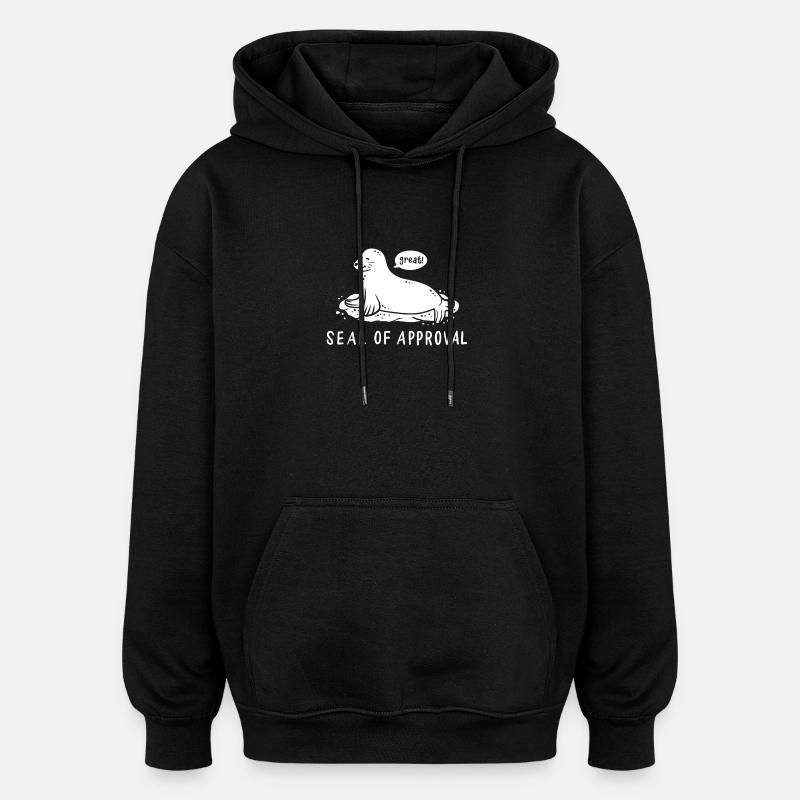 Robbe Lustig - Oversized Unisex Hoodie - Schwarz