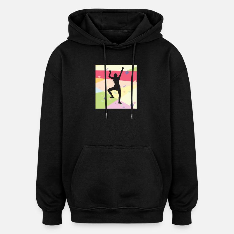 Klettern Kletterer - Oversized Unisex Hoodie - Schwarz