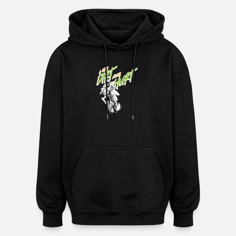 Motocross Motocross Pilote - Sweat à capuche oversize unisexe - noir