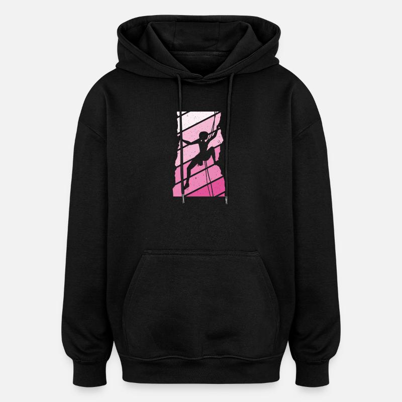 Kletterer Klettersport - Oversized Unisex Hoodie - Schwarz