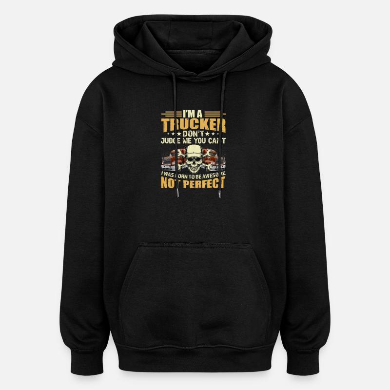 Conducteurs de camions - Sweat à capuche oversize unisexe - noir