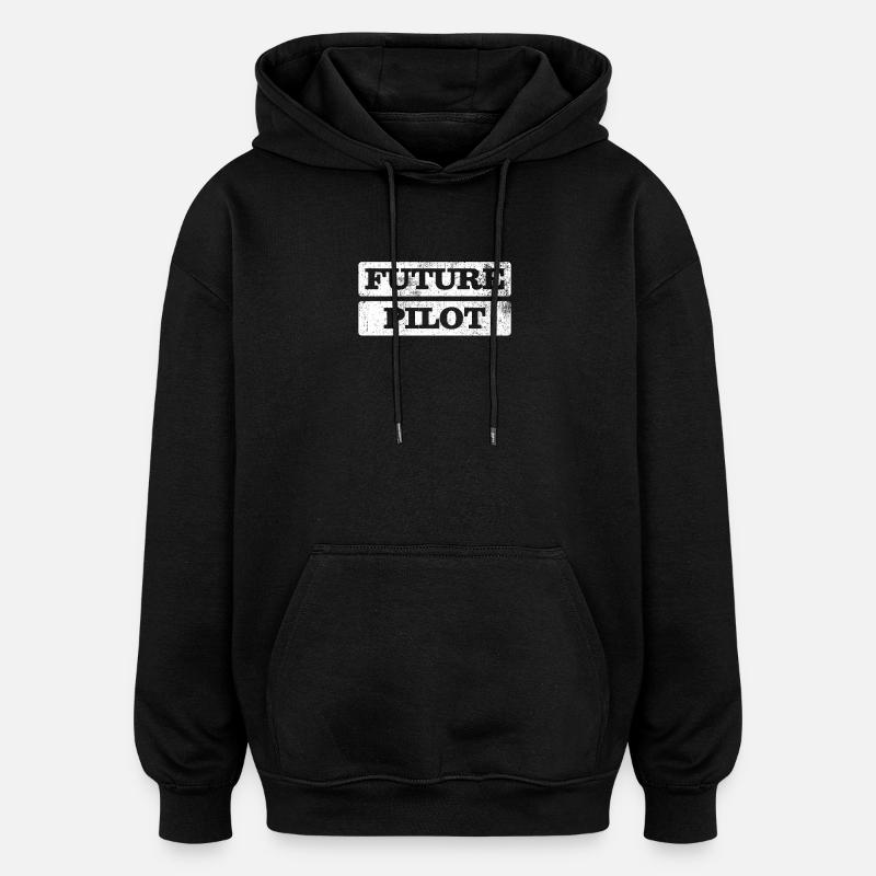 Pilot - Oversized Unisex Hoodie - black