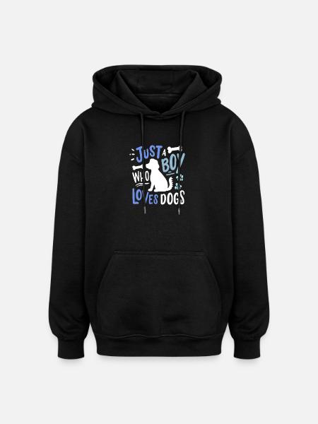 Dog Dog Lovers - Oversized Unisex Hoodie - black
