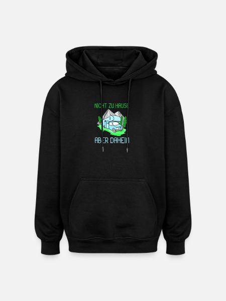 Wohnmobil Camping Camper - Oversized Unisex Hoodie - Schwarz