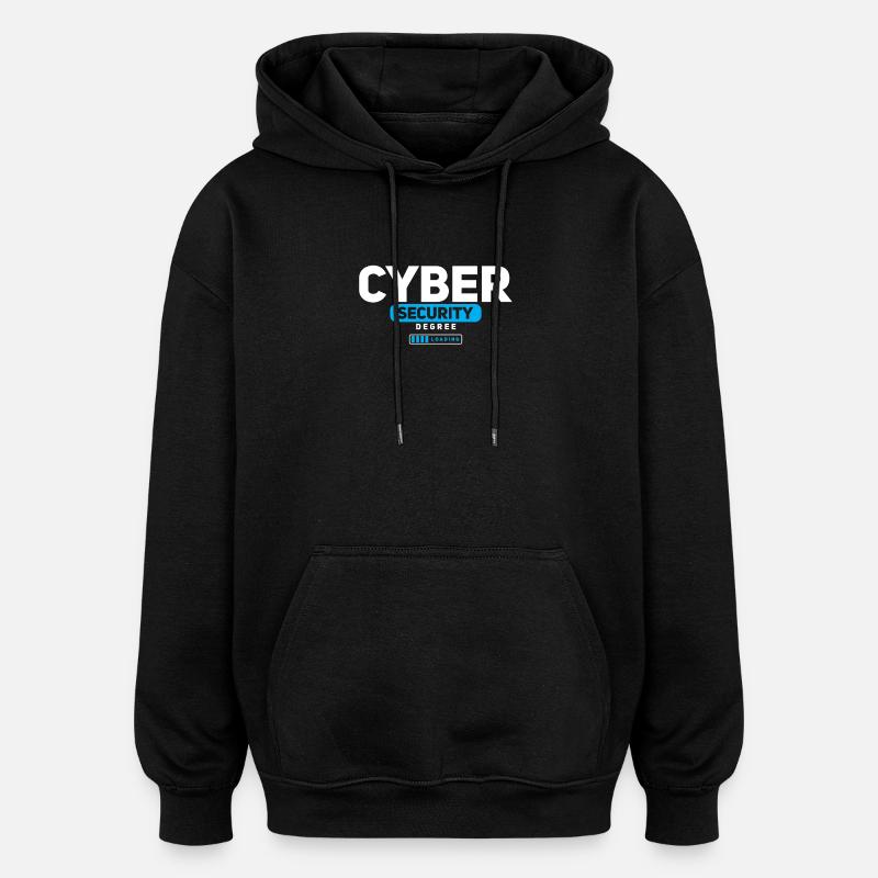 Cybersecurity Degree in cybersecurity - Oversized Unisex Hoodie - black