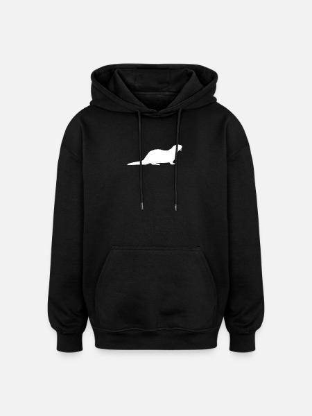 Otter - Oversized Unisex Hoodie - Schwarz