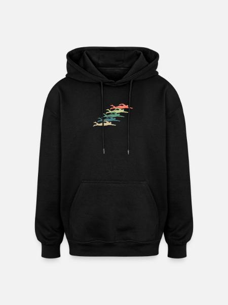 Schwimmen Schwimmer - Oversized Unisex Hoodie - Schwarz