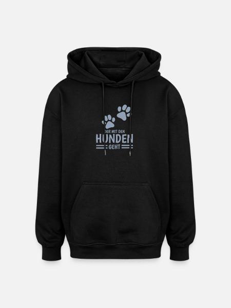 Dog and master sayings - Oversized Unisex Hoodie - black