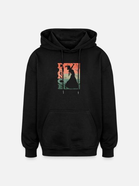 Flamenco Dancer Dance Flamenco Dress - Oversized Unisex Hoodie - black