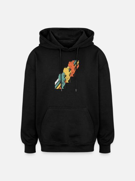 Wandern Wanderer - Oversized Unisex Hoodie - Schwarz