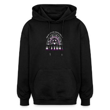 Asexueller Spruch Asexual Pride Ace Rainbow - Oversized Unisex Hoodie - Schwarz - Vorne - Noah (186cm)