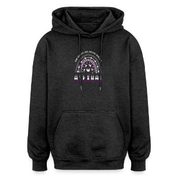 Asexueller Spruch Asexual Pride Ace Rainbow - Oversized Unisex Hoodie - Anthrazit - Vorne - Noah (186cm)