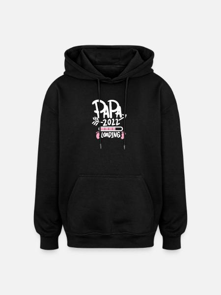 Papa 202 loading Tochter - Oversized Unisex Hoodie - Schwarz