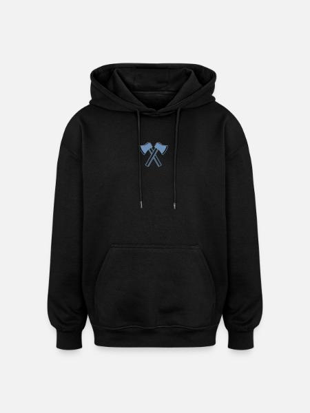 Axe Axes Bûcheron Forestier - Sweat à capuche oversize unisexe - noir