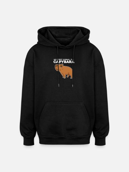 Capybara Wasserschwein - Oversized Unisex Hoodie - black