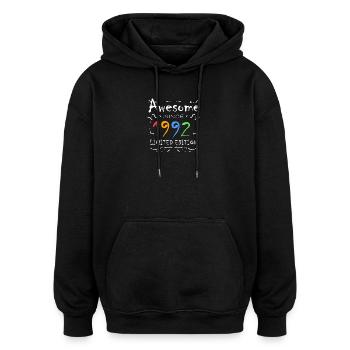 1992 - Born 1992 - Fantastic since 1992 - Oversized Unisex Hoodie - black - Front - Noah (186cm)