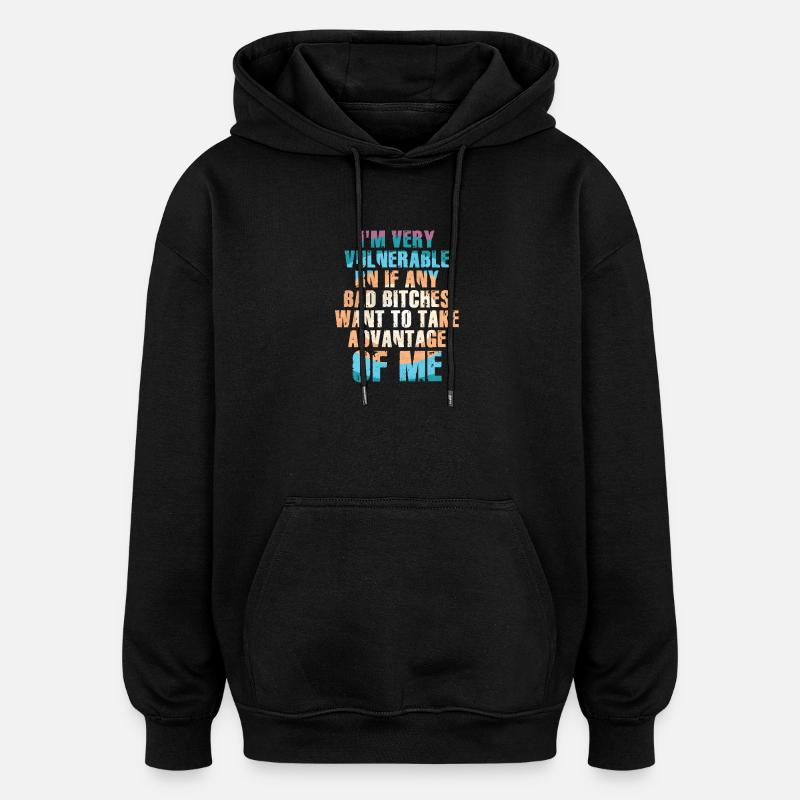 I'm Very Vulnerable RN - Oversized Unisex Hoodie - black