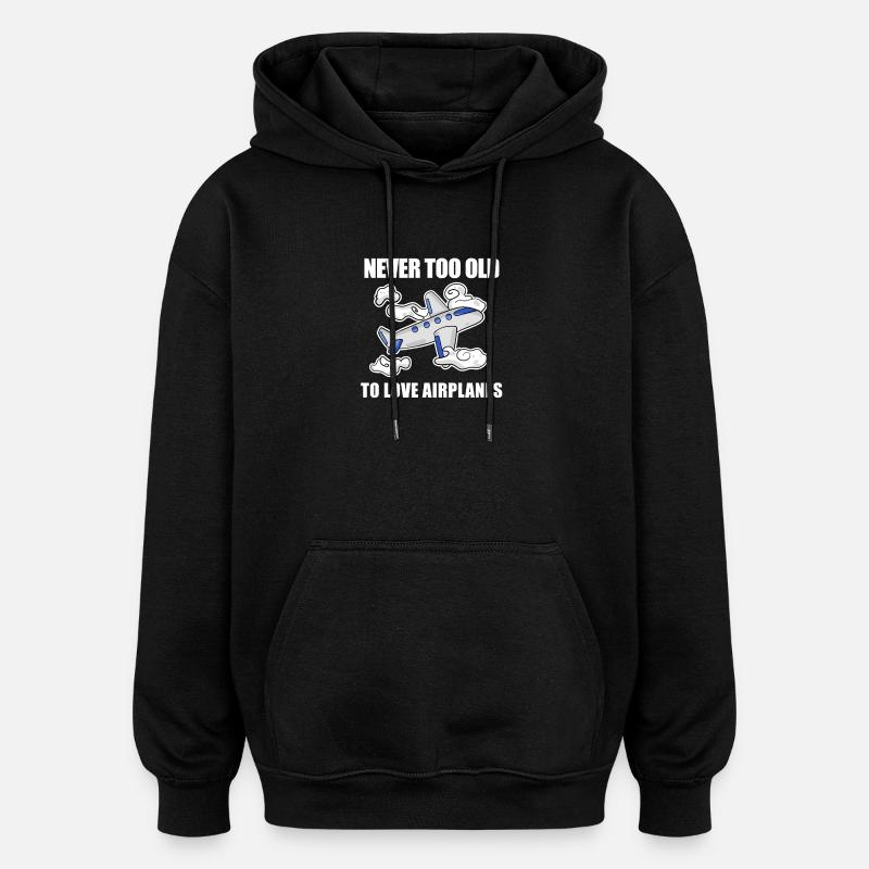 Flugzeuge Flugzeug Pilot Geschenk - Oversized Unisex Hoodie - Schwarz