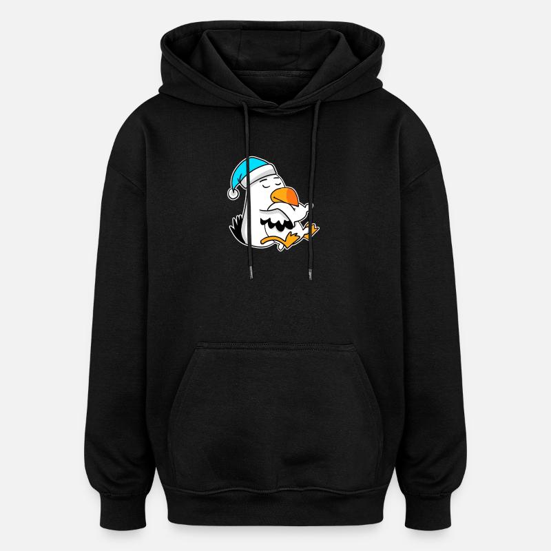 Albatros Oiseau mouette - Sweat à capuche oversize unisexe - noir