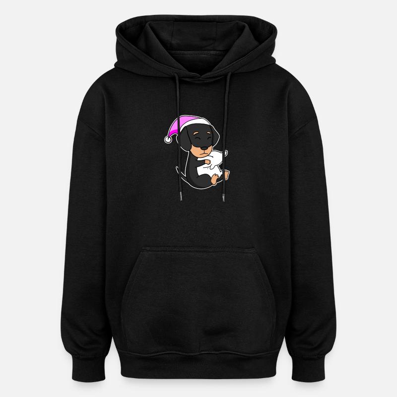 Hund Hunderasse Dackel - Oversized Unisex Hoodie - Schwarz