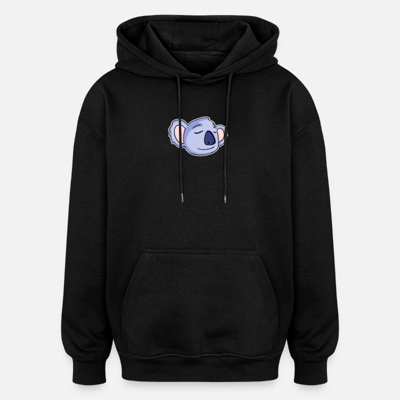 Koala Head Koalas - Oversized Unisex Hoodie - black