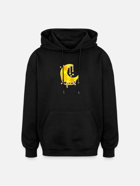 Crescent - Oversized Unisex Hoodie - black