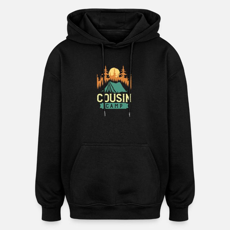 Cousin camp - Oversized Unisex Hoodie - Schwarz