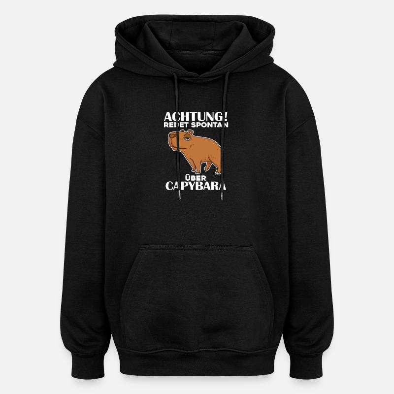 Capybara Wasserschwein - Oversized Unisex Hoodie - Schwarz