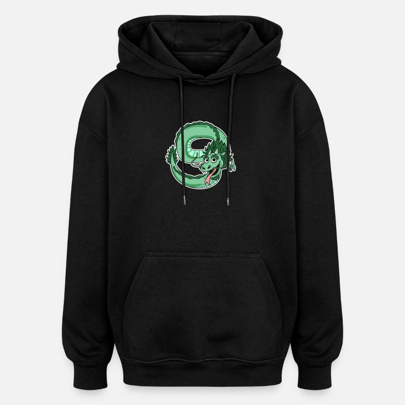 Dragon - Oversized Unisex Hoodie - black