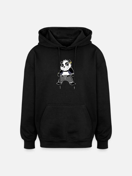 Cool Panda - Oversized Unisex Hoodie - black
