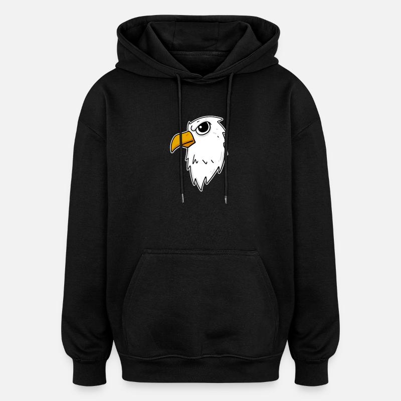 Tête d’aigle - Sweat à capuche oversize unisexe - noir