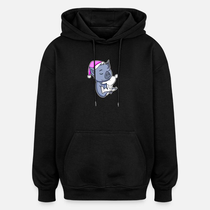 Fledermaus - Oversized Unisex Hoodie - Schwarz