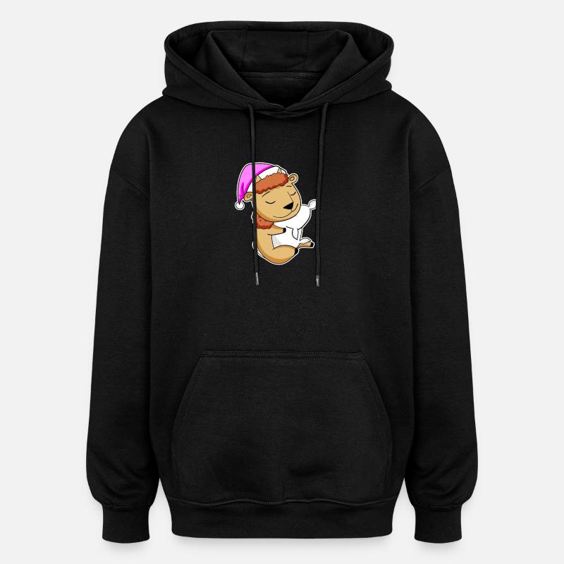 Bison - Oversized Unisex Hoodie - black