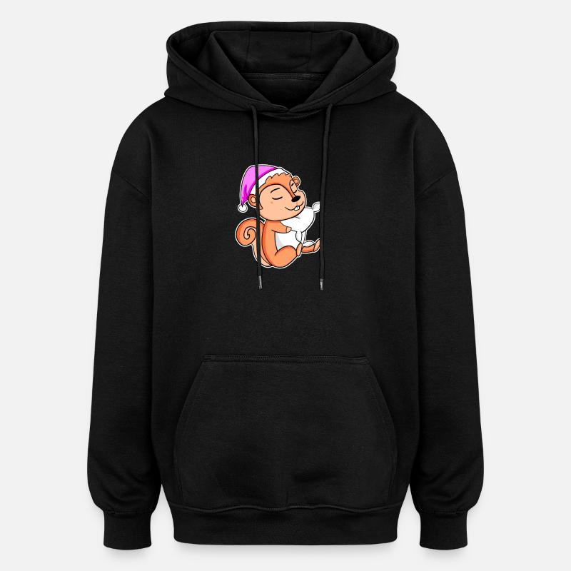 Eichhörnchen - Oversized Unisex Hoodie - Schwarz