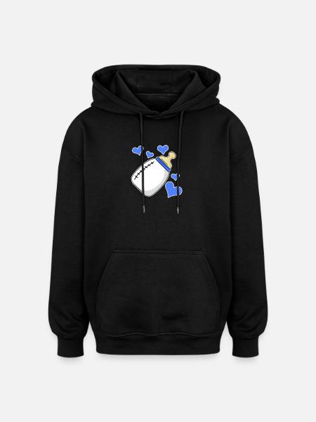 Garçon enceinte Fils biologique - Sweat à capuche oversize unisexe - noir