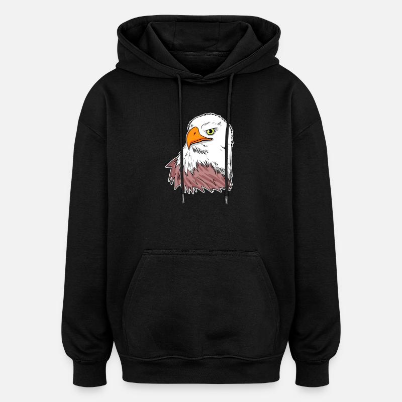 Adler Vogel - Oversized Unisex Hoodie - Schwarz