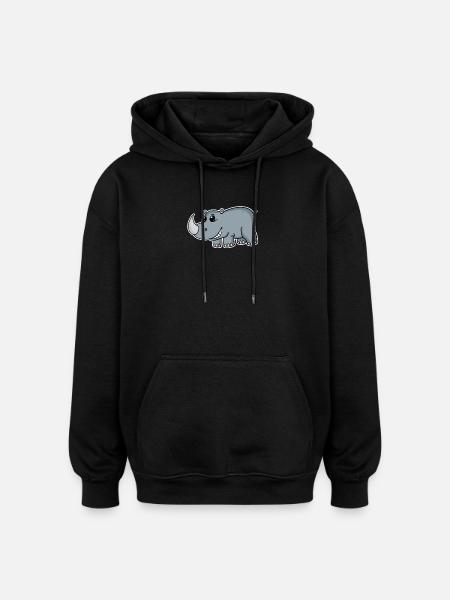 Nashörner Nashorn - Oversized Unisex Hoodie - Schwarz