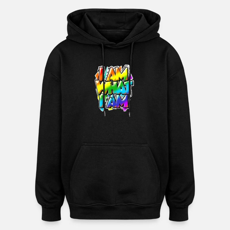 Olen mitä olen - kaikki on normaalia, eikö olekin? - Unisex oversize huppari - musta
