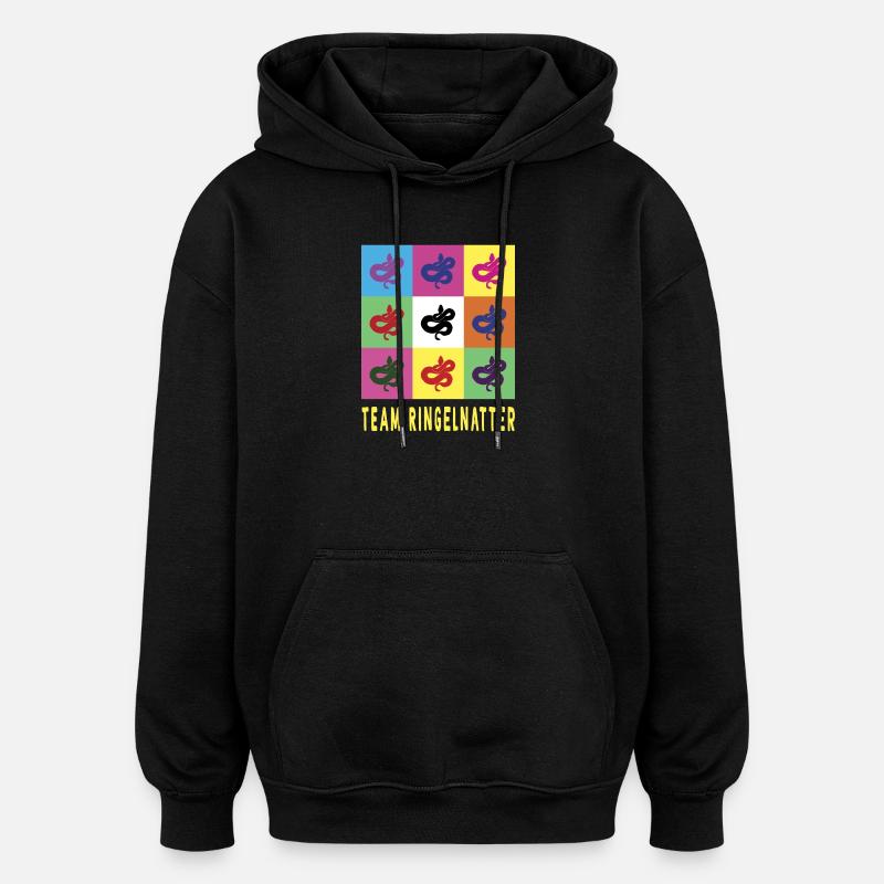 Team Ringelnatter - Oversized Unisex Hoodie - Schwarz