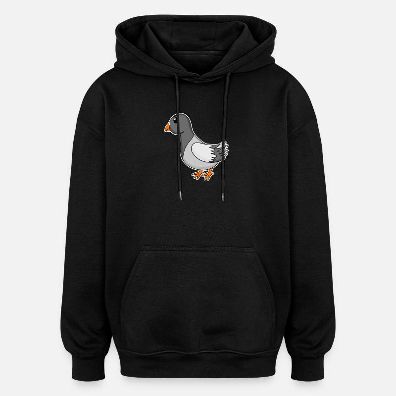 Colombe - Sweat à capuche oversize unisexe - noir