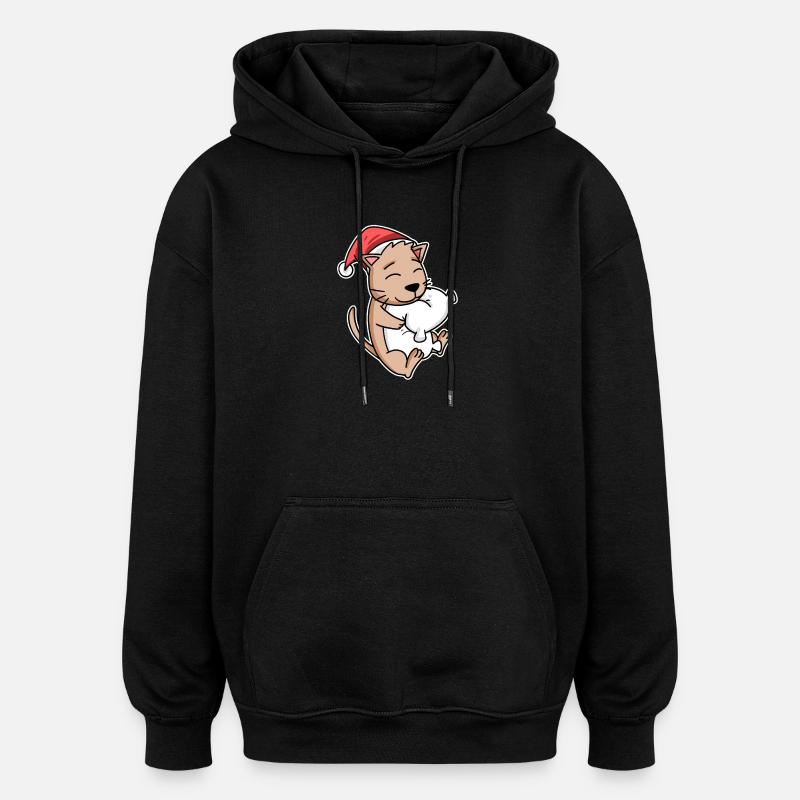 Cat - Oversized Unisex Hoodie - black