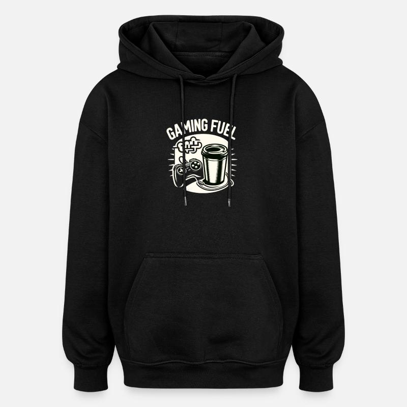 Gaming Fuel Coffee - Oversized Unisex Hoodie - Schwarz